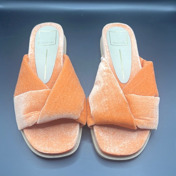 DOLCE VITA TANGERINE SLIDES SIZE 6 🍊 - Picture 1 of 6